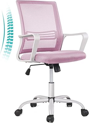 Desktop chair Ergonomic Pink Computer Office Chair at home with mesh casters.. Discover the perfect balance of price and convenience with DIAYTAR NIGERIA's nationwide e-commerce platform.
