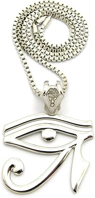 Egyptian crown necklace Large eye of Horus - matching chain of 24 "available.. Save time and money with DIAYTAR Nigeria’s online store.
