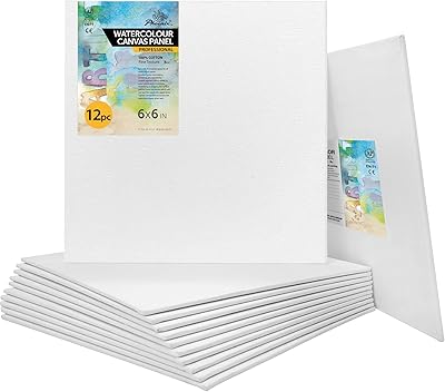 Paintings on canvas watercolor phoenix 6x6 "/12 pieces - paint 100% triple cotton triple layer without acid of 8 oz, virgin flat canvas for watercolor, acrylic, gouache and detremp.. Experience budget-friendly shopping at DIAYTAR NIGERIA, Nigeria's premier online marketplace with quick delivery.