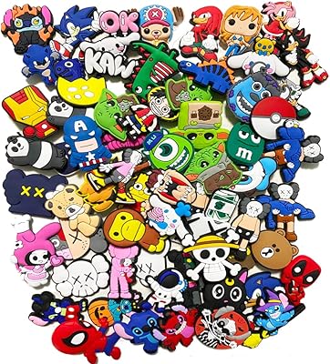 Crocs shoe charms, jibbitz crocs shoe buckle charms, party gifts, small bracelet charms for men women children boys girls, 100 random pieces, pvc, pvc plastic.. DIAYTAR NIGERIA: Your one-stop e-commerce destination with affordable prices and nationwide delivery in 5-8 days.