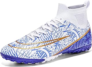 Bayvisas Men Women Interior football shoes with high ankle lace tf fg Football boots wide training sneakers.. DIAYTAR NIGERIA: Bringing quality products to every Nigerian home at prices everyone can afford.