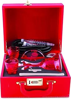 Red glass chicha with complete and charcoal accessories - everything you need in a single order.. Shop from our extensive catalog at DIAYTAR NIGERIA and enjoy doorstep delivery in just 5-8 days.