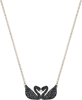 Collection of emblematic swanic jewelry for women, pink gold finish, black crystals.. Nigeria's fastest-growing e-commerce site offers unbeatable prices and delivery within 8 days.