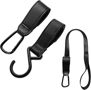 Gzs practical stroller hooks to suspend bags and safety wrist strap with stroller hooks to hang bags, pack of 3 stroller organizer supports (black).. Shop from anywhere in Nigeria with DIAYTAR's extensive selection and budget-friendly shipping options.