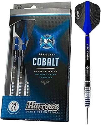 Harroz darts with steel tip 90 % tungsten, cobalt black and blue, 3 super grip integrated stems, 3 net fins (24 g).. DIAYTAR NIGERIA transforms online shopping with competitive prices and dependable nationwide delivery.
