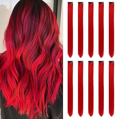 Hair extensions Postiches, Syosi 10 Pieces Red steep hair pliers for wigs Straight postage festival pliers Fashion cosplay for girls women (22 inches, red).. DIAYTAR NIGERIA: Bringing affordable shopping solutions with a diverse product catalog delivered nationwide.