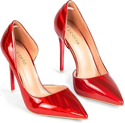 Shiny metallic heels 10 cm, high pumps for work and parties.. DIAYTAR NIGERIA: Connecting Nigerians with their needs through our affordable and diverse marketplace.