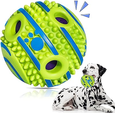 Dicuta interactive toy for medium and large dogs, durable natural oscillating bullets for dogs, a ball that emits fun sounds when rolled or shaken, for cleaning the teeth.. Shop with purpose at DIAYTAR NIGERIA, where your money goes further and delivery is always prompt.