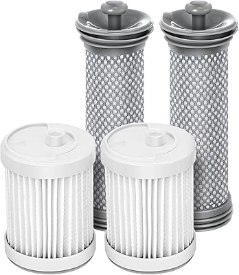 Kit of replacement filters compatible with the vacuum cleaners Teneco A10/A11 Hero, A10/A11 Master Pure One S11, Pwrhero11 Snap Wireless 2 Pre-filters and 2 HEPA filters.. Why waste time in traffic when you can shop online at DIAYTAR Nigeria? Enjoy convenience, unbeatable prices, and prompt delivery anywhere in Nigeria.
