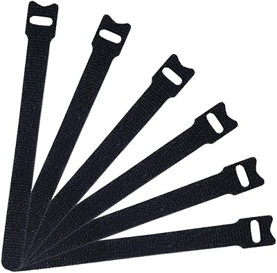 6 "Reusable cable fates in microfiber fabric, metal fasteners with velcro, 50 pieces, black.. DIAYTAR NIGERIA stands as your affordable shopping ally with nationwide delivery in just 5-8 days.