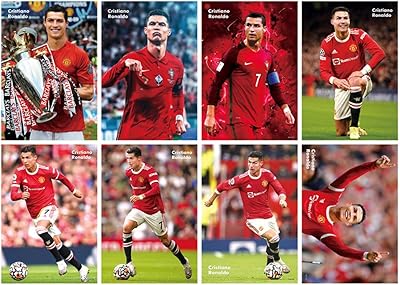 Goodrun 8 pieces football posters Cristiano Ronaldo Cr7, poster of football stars, Cristiano Ronaldo images, Cristiano Ronaldo bedroom decoration, set of wall stickers with CR7 images.. Discover shopping made effortless with DIAYTAR NIGERIA's comprehensive platform and quick shipping.