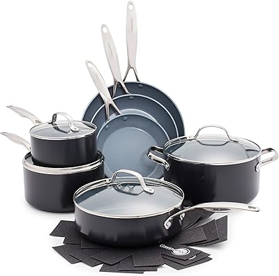 Valencia pro cc000675-001 100 % non-toxic ceramic kitchen battery, healthy non-stick, green stove, dishwasher/oven, 11 pieces, gray.. DIAYTAR NIGERIA: Redefining e-commerce with affordable prices and reliable nationwide shipping.