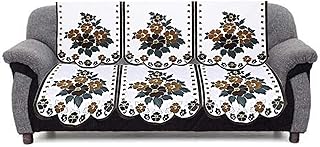 2 -piece cotton sofa cover with floral coper industries for three places (brown).. Shop with purpose at DIAYTAR NIGERIA and receive your purchases at unbeatable prices within the week.