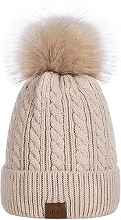 Bonnet for women, pompom hat for women with knitted fleece lining, hot winter hat for women, sweet ski hat with pompoms, one size.. Your ideal shopping partner, DIAYTAR NIGERIA offers extensive variety with reliable nationwide shipping.
