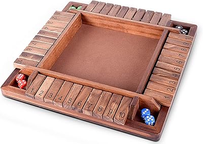 Board game shot the box dice for 4 players, large 11 -inch walnut coffee table for family and adults to play in the evening in class, home or at the bar.. DIAYTAR NIGERIA brings the market to your fingertips with affordable prices and swift delivery services.