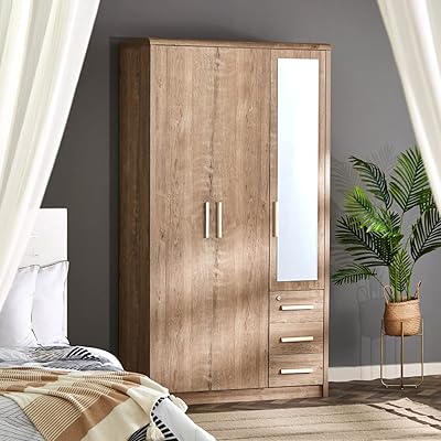Curved wardrobe with three Home Box doors with mirror size 45.. DIAYTAR NIGERIA: Revolutionizing accessibility to quality products at budget-friendly prices across Nigeria.