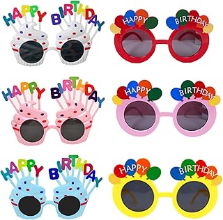 6 -pairs of Birthday Party Birthday Glasses with Pattern.. DIAYTAR NIGERIA: Where shopping is a pleasure with affordable prices and reliable delivery service.