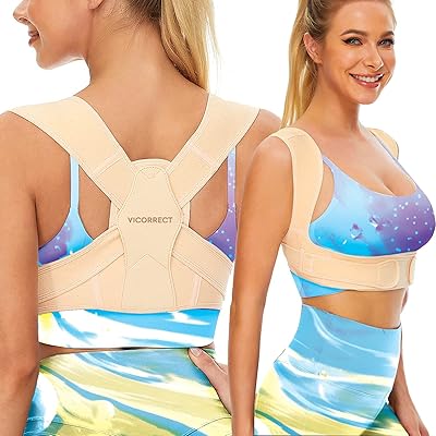 Vicurect hair posture corrector for women and men, adjustable posture corrector for the upper back and relief of neck, shoulders and upper back (small/medium).. Every order, every item — DIAYTAR Nigeria delivers fast and reliably.