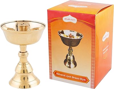 Support Shopkart Piyali/AKhand Jyot Brass Diya/Pooja Deepak/Deep (3 Pouces).. DIAYTAR NIGERIA transforms online shopping with competitive prices and dependable nationwide delivery.