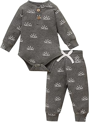 Set of winter clothes for newborn boys and girls, cotton unisex with embossed pattern, daily clothes in knitted with buttons and long-sleeved pants 2 rooms.. DIAYTAR NIGERIA: Where affordability and variety meet with convenient delivery within 8 days.