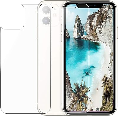 Front and rear screen protection for iPhone 11 [2 rooms], rear tempered glass [3D Touch] Digital and anti-scratch anti-pension layer compatible with iPhone 11 (front and rear, 6.1 inches, 2019).. You shop, we deliver — quick and easy with DIAYTAR Nigeria.