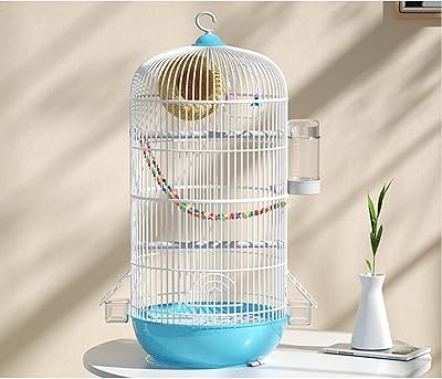 Large bird cage for parrots of 27.5 "in height, portable and suspended for outside, for Caopsittes, African gray, quakers, parakeets and lovebirds (white 70x34x34cm).. DIAYTAR Nigeria delivers happiness in 5–8 days, no matter what you buy.