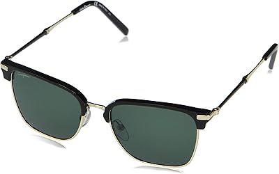 Salvatore Ferragamo Eyewear Sunglasses for rectangular men with classic black logo light gold, light/black gold, 53.. DIAYTAR Nigeria — the online store where variety meets value.