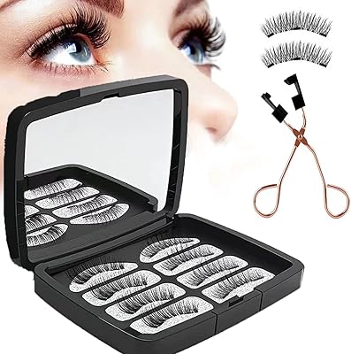 False magnetic eyelashes, double magnetic eyelashes without eyeliner or glue, false natural reusable 3D eyelashes with applicator (pack of 2 pairs).. Discover endless possibilities with DIAYTAR NIGERIA's comprehensive catalog and budget-friendly delivery.