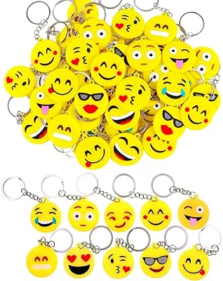 Set of 100 Emoji keychain 10 mini patterns decoration for gifts.. Experience the joy of discovery with DIAYTAR NIGERIA's vast catalog and nationwide affordable delivery.