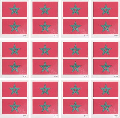 12 pieces of flags of flags from Moroccan countries tattooing stickers for the World Cup, the Olympic Games, international competitions, sports celebrations, party gifts (Morocco).. Shop smart, shop DIAYTAR - Nigeria's most affordable e-commerce platform with nationwide delivery.
