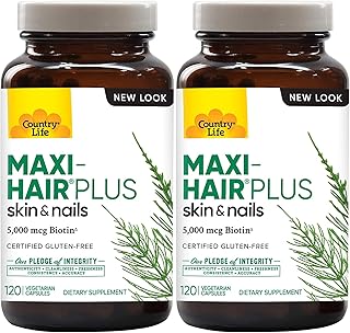 Country life maxi hair plus capsules 120 capsules (paquet de 2).. DIAYTAR NIGERIA: Where value meets variety with reliable nationwide delivery in under 8 days.
