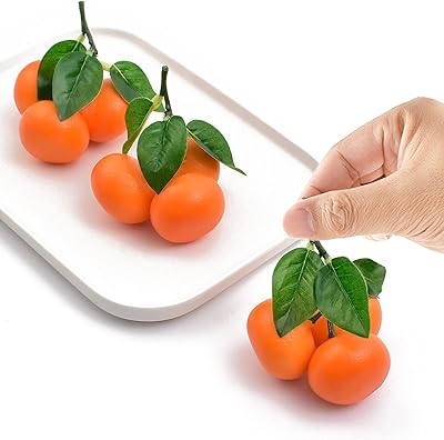 Elecdon Mini False Artificial Fruits Orange Mandarin, realistic simulation for kitchen decoration, home party, 3 rooms.. Shop the smart way with DIAYTAR NIGERIA's extensive selection and budget-friendly nationwide delivery.