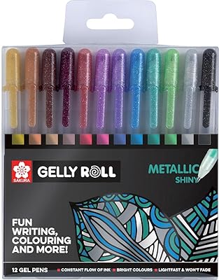 Sakura Metallic Glitter Gelly Roll, pack of 12 pens.. Forget the long lines — DIAYTAR Nigeria is always open for shopping.