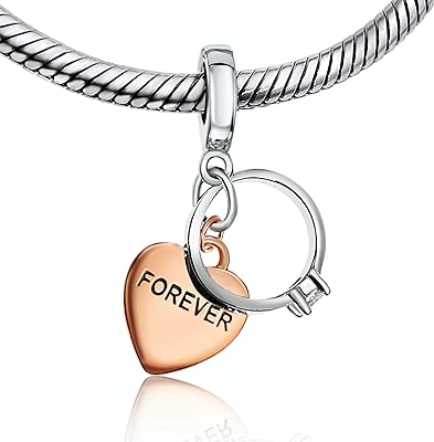 Bolenvi Forever Engagement Ring Just Got Married Sterling 925 silver pendant for pandora and bracelets or necklaces with similar charms.. Discover shopping simplified with DIAYTAR NIGERIA's comprehensive platform and reliable 5-8 day shipping.