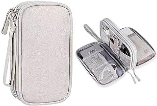 Procase Mini Portable travel bag for electronic cables, hard drive accessories, flexible transport bag to contain cord, charger, headphones, USB key, SD card (gray).. Discover why millions choose DIAYTAR for affordable online shopping with delivery in just 5-8 days.