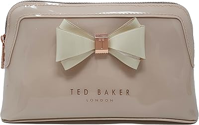 Ted baker makeup bag with light pink knot, light pink, makeup bag with curved knot.. DIAYTAR NIGERIA: Where shopping dreams become reality with affordable prices and prompt shipping.