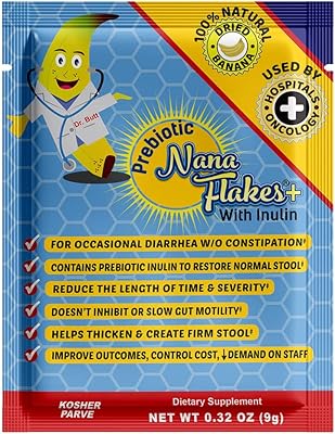 Nutrational Designs Prebiotic Nana Flakes 100 % Pure Flakes of Banana Medical Powder - Decreases the supply of fats, natural remedy against diarrhea and stomach burns - high protein and fiber content, individual portion (100 sachets).. DIAYTAR NIGERIA: Where every purchase is affordable and delivery is always within a week.