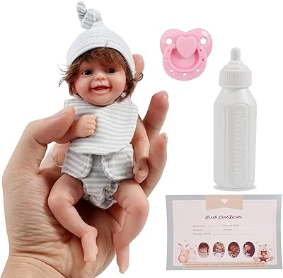 6-inch jawaber baby doll, full silicone body, realistic newborn, soft doll with hair and accessories.. DIAYTAR NIGERIA: Transforming how Nigerians shop with our vast selection and nationwide delivery.