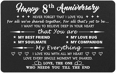 8 year old mataly birthday card, gift for him and she, 8th wedding anniversary card for husband and wife, birthday portfolio card decoration.. Nigeria's most diverse e-commerce platform delivers quality and affordability to your doorstep in 5-8 days.