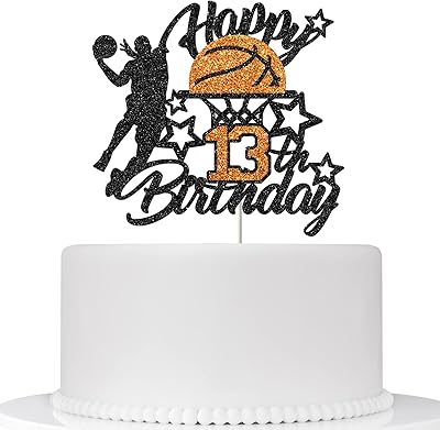 Ambishi Basketball Happy 13th Birthday Cake Topper, birthday party decorations on the basketball/sport theme for boys - 13 year birthday party supplies.. Experience shopping satisfaction with DIAYTAR NIGERIA's vast selection and budget-friendly delivery options.