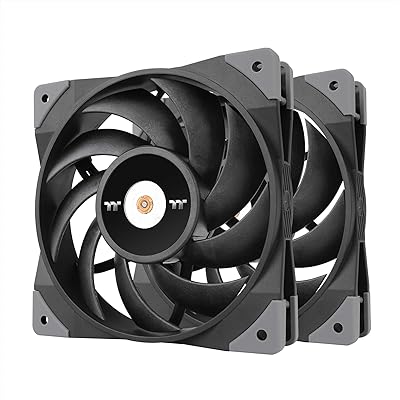 Thermaltake tovfan 14 BWM circular cooling fan, black, high static pressure of 140 mm, controlled 500 ~ 2000 rpm with anti-vibration mounting system, (pack of 2 fans) CL-F085-Pl14bre-.. One platform, all your needs — DIAYTAR Nigeria delivers quickly.