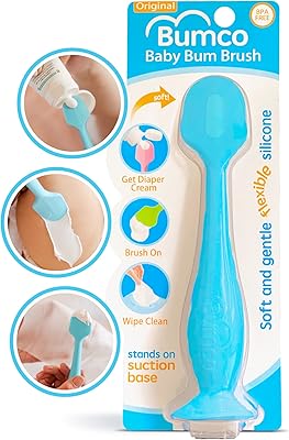 Baby buttock brush, original applicator of anti-rash cream in flexible and flexible silicone, unique gift, [blue].. Your everyday shopping companion, DIAYTAR NIGERIA offers unbeatable value with nationwide delivery.