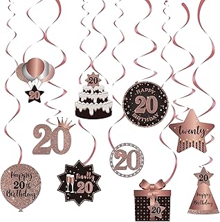 Happy 20th anniversary Hanging Cerendous Ceiling Decorations 20 Pieces Aluminum Balloons.. DIAYTAR NIGERIA makes quality accessible to all with our affordable prices and quick delivery service.