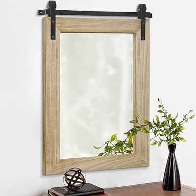 Azkang rustic wall mirrors, large rectangular wooden frame of 65 x 45 cm with metal support, decorative mirror for bedroom and bathroom.. Don’t wait weeks — DIAYTAR Nigeria delivers your order in just a few days.