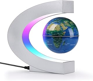 Magnetic floating globe with colorful LED light, high-tech gift for men and boys, excellent gadget for office and house (blue).. DIAYTAR NIGERIA transforms desires into deliveries with our affordable prices and dependable shipping.