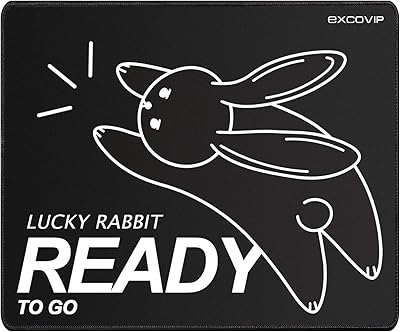 Exco vape mini ergonomic desktop mouse mat with smooth surface and edges sewn for computer, laptop, house, desk, non-slip rubber base with lucky rabbit pattern (260 x 210 mm) 0007.. Shop with confidence at DIAYTAR NIGERIA, offering thousands of products with budget-friendly shipping.