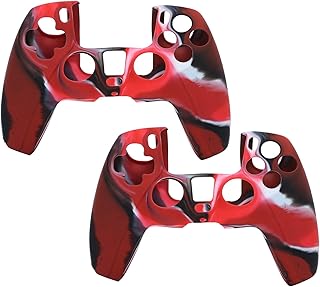 【Spring Sale gift】 Anti-dust silicone protective cover for PlayStation 5 game controller (red camouflage).. Shop with intention at DIAYTAR NIGERIA, offering thousands of products delivered nationwide in days.