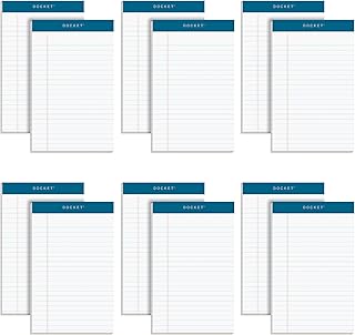Notepads and Agenda Tops, 5 x 8 ", small legal rule, white paper, 50 sheets, 12 units (63360).. DIAYTAR NIGERIA delivers happiness in 5-8 days with our affordable and diverse product range.