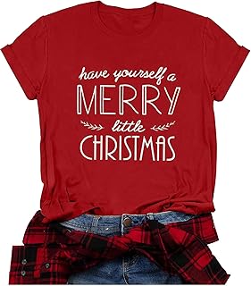 T-shirt with short sleeves and round neck for woman have Yourself a Merry Little Christmas.. Don’t wait weeks for international shipping. DIAYTAR Nigeria offers local delivery within 5 to 8 days, so you get your items when you actually need them.