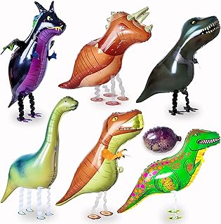 Large aluminum balloons of helium dinosaur for birthday party and costume party decorations (6 pieces).. Enjoy the simplicity of shopping with DIAYTAR NIGERIA, offering vast choices delivered in just 5-8 days.